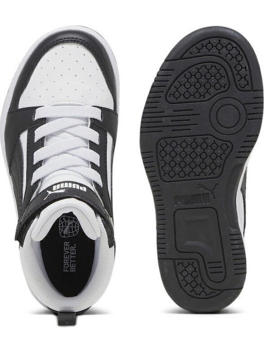 Rebound V6 Παιδικά Sneakers High με Σκρατς Λευκά