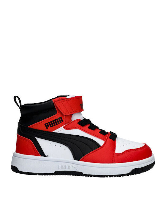 Rebound V6 Kids Sneakers High with Scratch White