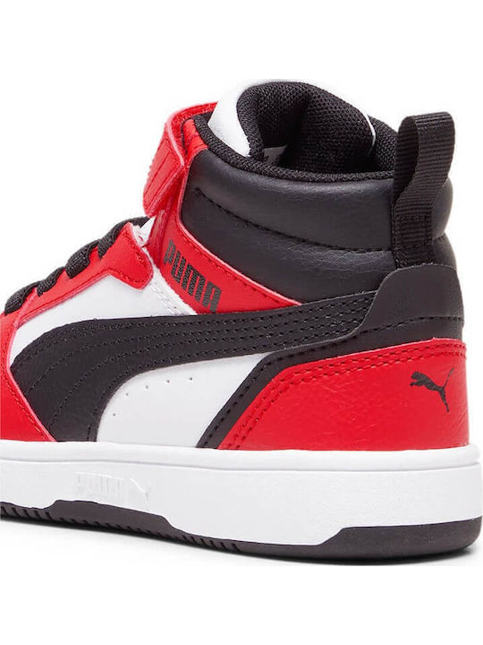 Rebound V6 Kids Sneakers High with Scratch White