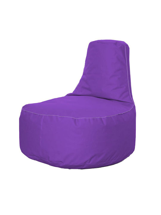Waterproof Bean Bag Chair Poof Eva Purple 70x70x80cm
