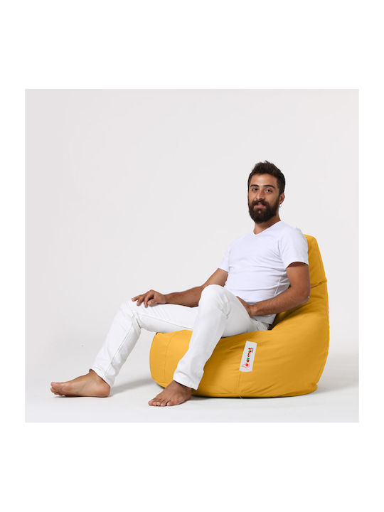 Πουφ Sessel Drop Yellow 80x80x80cm