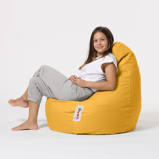 Πουφ Sessel Drop Yellow 80x80x80cm