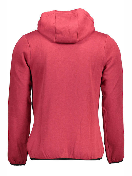 Squola Nautica Italiana Herren Sweatshirt Jacke mit Kapuze Rot