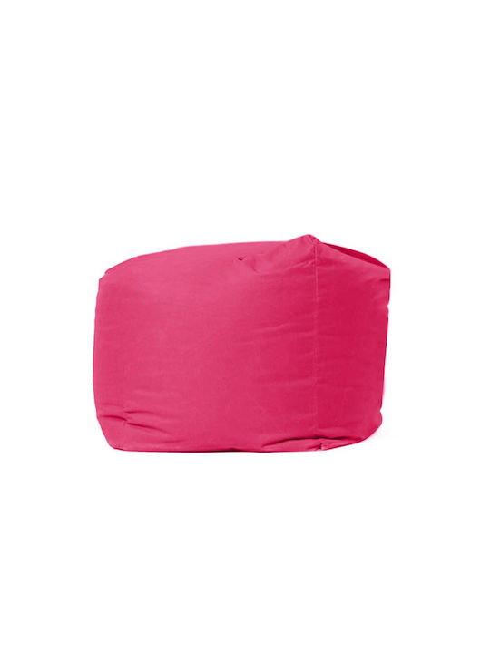 Waterproof Bean Bag Stool Poof Square Pink 45x45x45cm