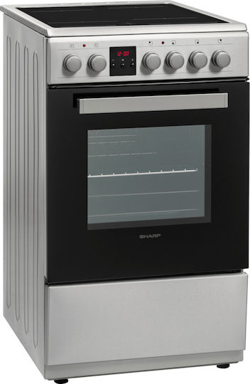 Sharp Κουζίνα 50lt με Κεραμικές Εστίες Π50εκ. Inox