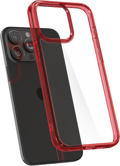 Spigen Ultra Hybrid Задна корица Пластмаса 2мм Наситено червено (iPhone 15 Pro)
