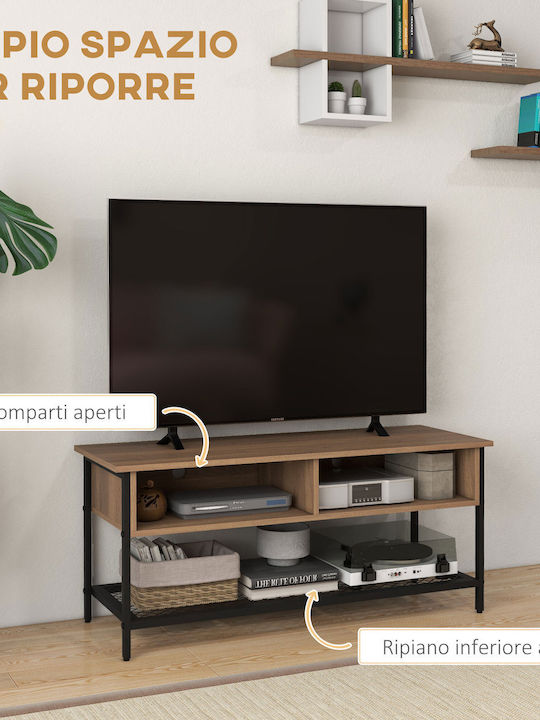 Έπιπλο Τηλεόρασης Μεταλλικό Καφέ Μ110xΠ40xΥ48cm