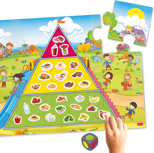 Akros The Healthy Eating Pyramid Εκπαιδευτικό Παιχνίδι Γνώσεων για 3-8 Ετών