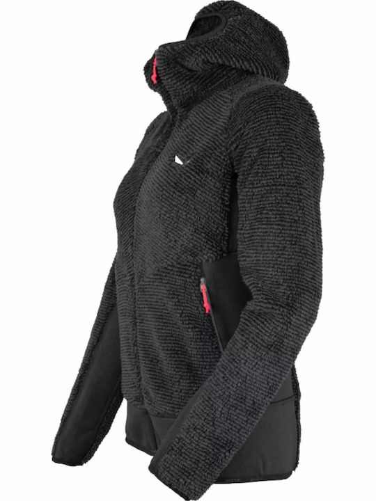 Tognazza Polarlite Fleece Γυναικεία Ζακέτα σε Μαύρο Χρώμα