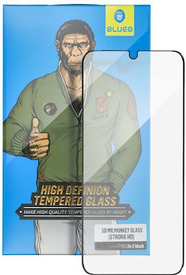 Blueo Mr Monkey Glass 5D Full Face Tempered Glass Black (iPhone 15)