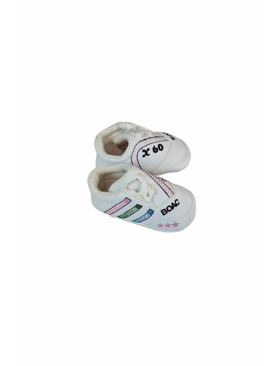 Boac Βρεφικά Sneakers Αγκαλιάς Λευκά