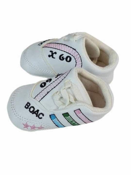 Boac Βρεφικά Sneakers Αγκαλιάς Λευκά