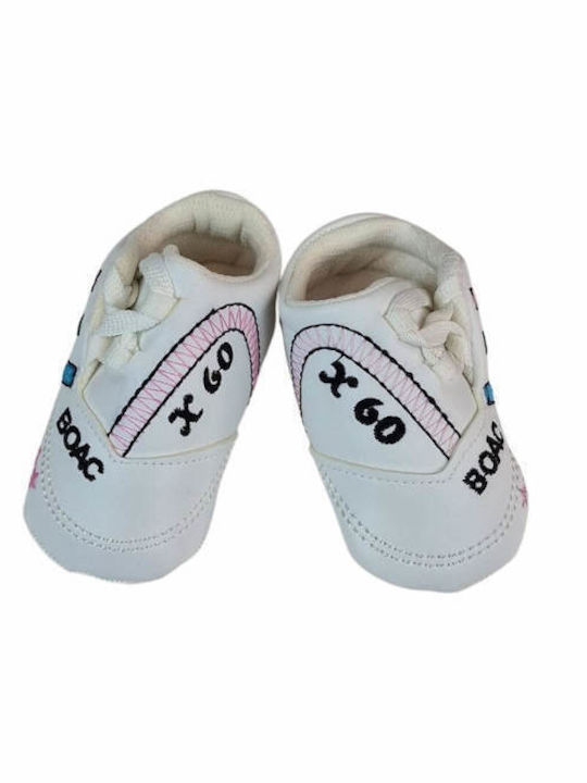 Boac Βρεφικά Sneakers Αγκαλιάς Λευκά