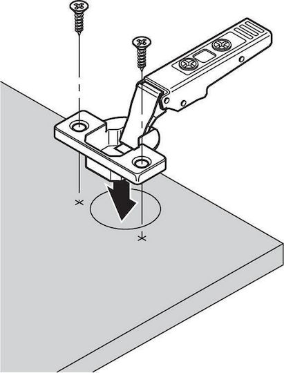 Blum Μεντεσές Επίπλου Βιδωτός από Μέταλλο 75T1650