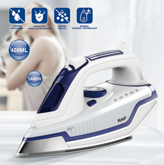 Raf Pro Heat Σίδερο Ατμού 2400W με Κεραμική Πλάκα και Συνεχόμενη Παροχή Ατμού 30gr/min