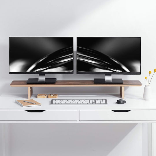 Navaris Tabletop Suport pentru 2 Monitoare Nuc / maro închis Maro (53516.05)