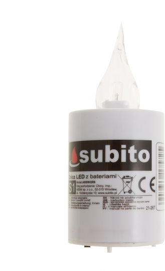 Subito Ηλεκτρικό Κερί Αφιέρωσης από Πλαστικό 4.5x11x11εκ.