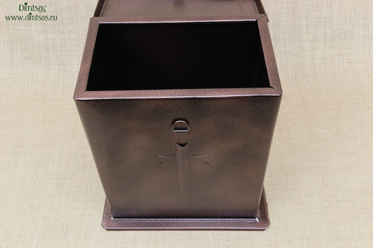 Weihrauchfass Gedenkornament Aufbewahrungsbox für Gräber aus Metall 24x20x24cm