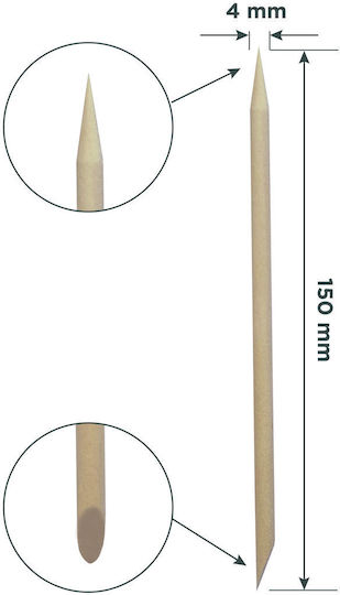 Staleks Nail Care Tools Wooden Orange Stick Manicure