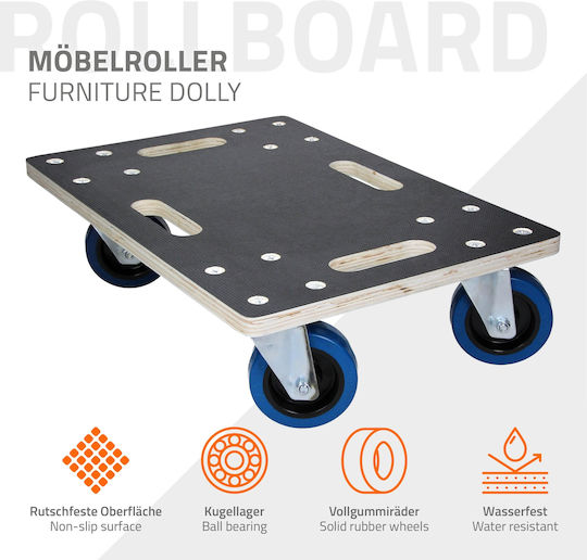 ECD Germany Mobile Basis for Load Weight up to 800kg in Gray Color