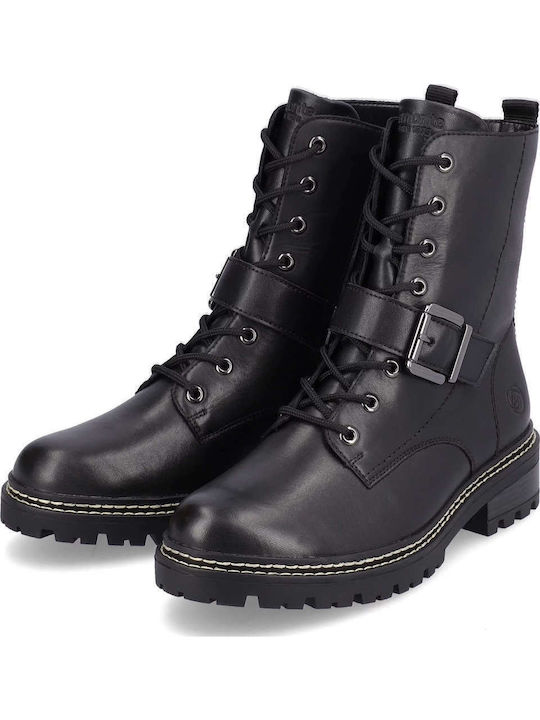 Leather Women's Ankle Boots Black