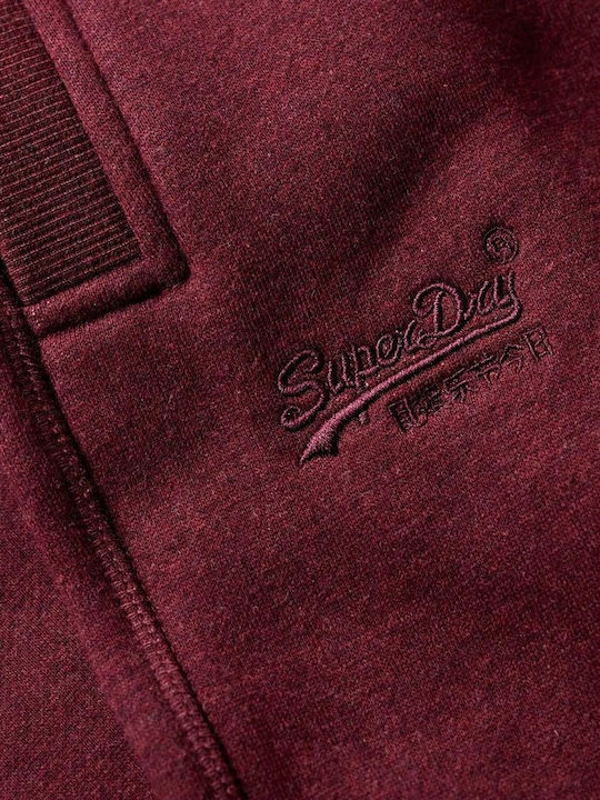Sweatpants with Elastic Burgundy