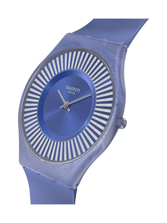 Swatch Swatch Γυναικείο Ρολόι 34mm Μπαταρίας με Μπεζ Καουτσούκ Λουράκι