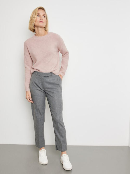 Damen Stoff Capri Hose Gray