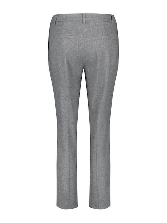 Damen Stoff Capri Hose Gray