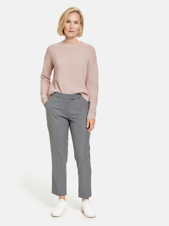 Damen Stoff Capri Hose Gray
