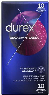 Durex Προφυλακτικά Orgasm Intense 10τμχ 56mm με Ραβδώσεις