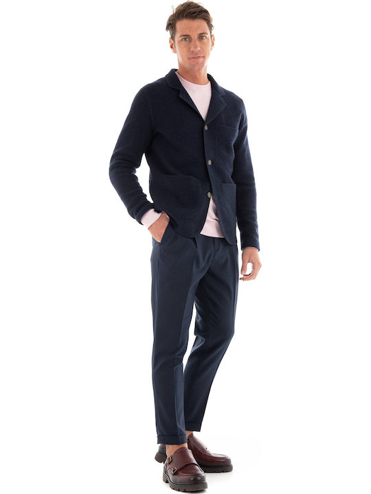 Men's Winter Suit Jacket Regular Fit Blue