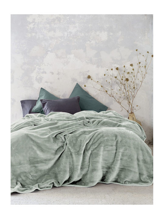 Nima Coperta Blanket Velvet Single 160x220cm. 32326 Sage Green