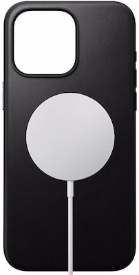 Nomad Modern Leather Back Cover Black (iPhone 15 Pro Max)