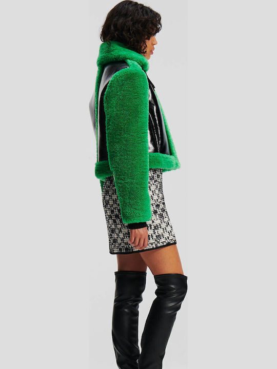 Women's Short Lifestyle Jacket for Winter Green
