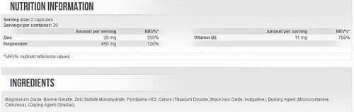 Scitec Nutrition ZMB Ergänzung für Training & Testosteronsteigerung 60 Mützen