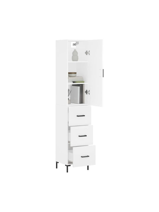 Cabinet de Birou Lemnos Alb 34.5x34x180cm