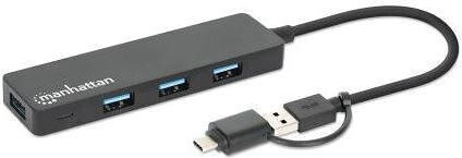 Manhattan Hub 4 Θυρών USB 3.0 με σύνδεση USB-A / USB-C