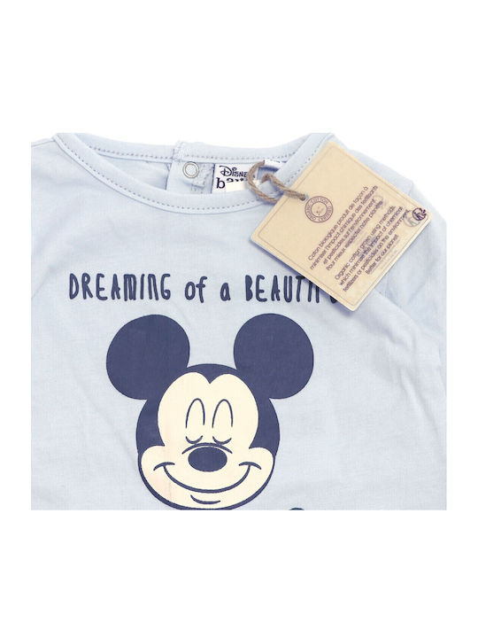 Disney Mickey Mouse Бебешко Боди Дълъг ръкав Син
