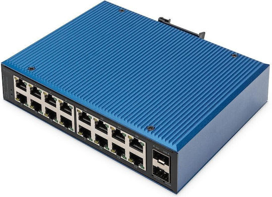 Digitus DN-651138 Unmanaged L2 Switch με 16 Θύρες Gigabit (1Gbps) Ethernet και 2 SFP Θύρες