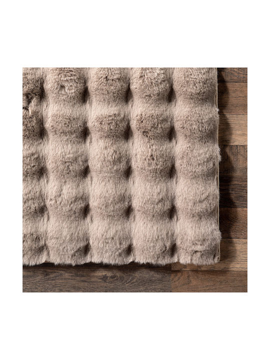 Saray Home Rutschfest Teppich Rechteckig Zottelig Pelzige Brown mocha