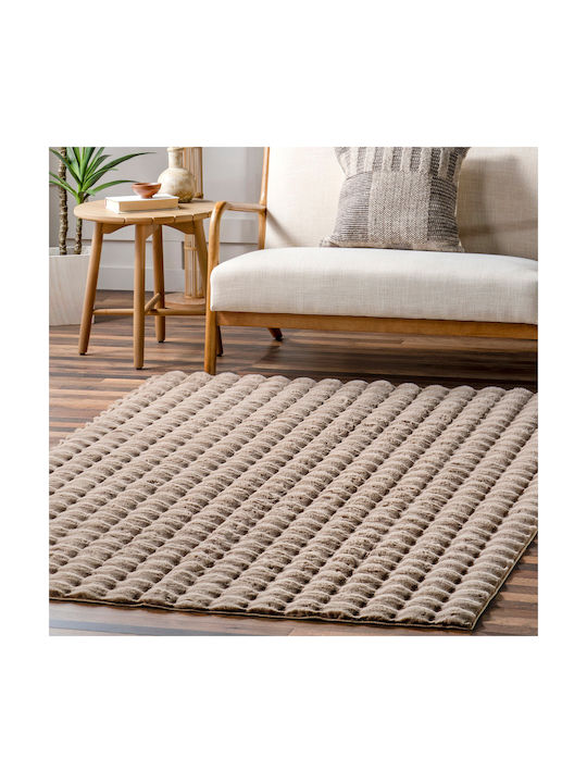 Saray Home Rutschfest Teppich Rechteckig Zottelig Pelzige Brown mocha