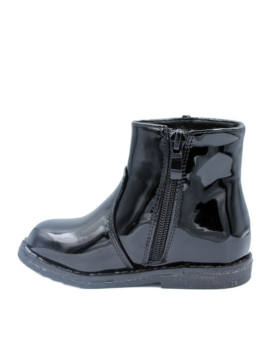 Kids Boots with Zipper Black