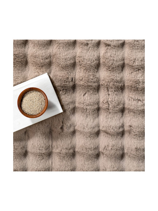 Saray Home Rutschfest Teppich Rechteckig Zottelig Pelzige Brown mocha