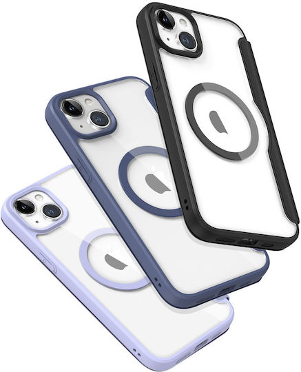 Dux Ducis Skin X Pro Book Δερμάτινο / Σιλικόνης / Πλαστικό Μωβ (iPhone 15 Plus)