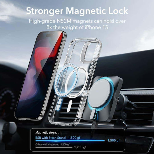 ESR Classic Hybrid Back Cover Μεταλλικό 1.3mm Διάφανο (iPhone 15 Pro Max)