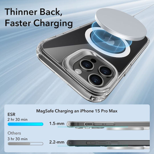 ESR Classic Hybrid Back Cover Μεταλλικό 1.3mm Διάφανο (iPhone 15 Pro Max)