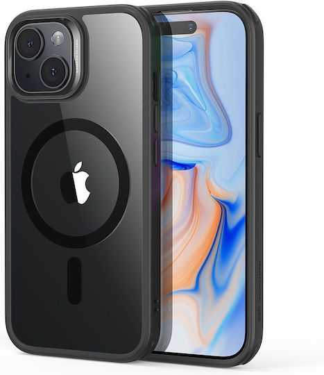 ESR Classic Hybrid HaloLock Back Cover Σιλικόνης 0.5mm Clear Black (iPhone 15 Pro)