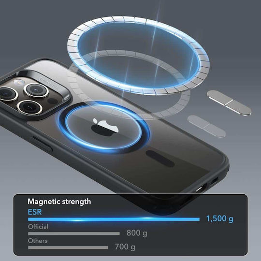 ESR Classic Hybrid HaloLock Back Cover Σιλικόνης 0.5mm Clear Black (iPhone 15 Pro)