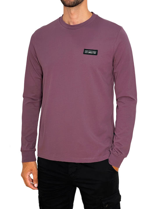 3Guys Men's Long Sleeve Blouse Purple